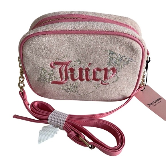 Juicy Couture Handbags - Juicy Couture‎ Wingin It Camera Bag Pink Diamond Crossbody NWT